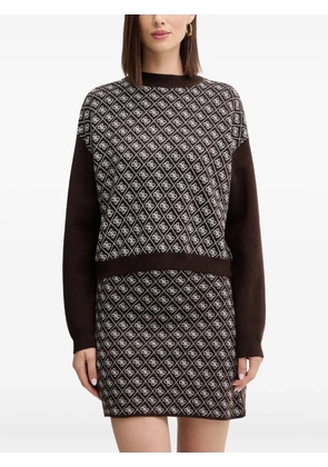 GUESS USA patterned long-sleeve sweater - Brown