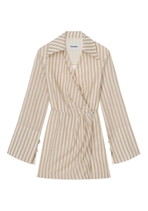 Nanushka Esma striped mini dress - Neutrals