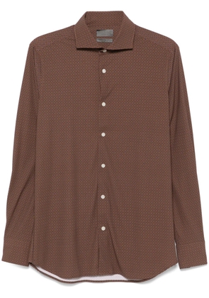 Dell'oglio graphic print shirt - Brown