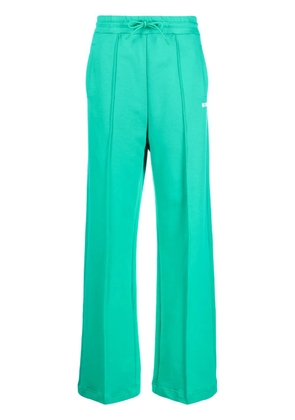 MSGM logo-print cotton track pants - Green