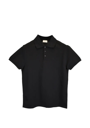 Saint Laurent Pre-Owned logo-embroidered polo shirt - Black