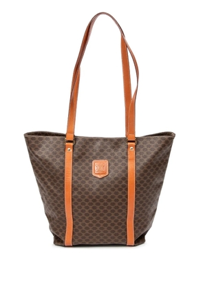 Celine Pre-Owned monogram-pattern logo-patch tote bag - Brown