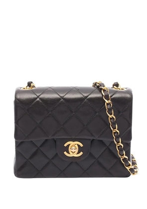 CHANEL Pre-Owned 1997-1999 Mini Square Classic Lambskin Single Flap crossbody bag - Black