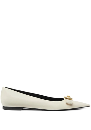 Versace Medusa leather ballet flats - Neutrals