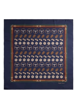Ralph Lauren Purple Label automotive-print silk scarf - Blue