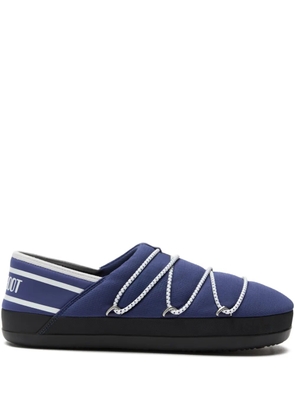Moon Boot logo-band flat slippers - Blue