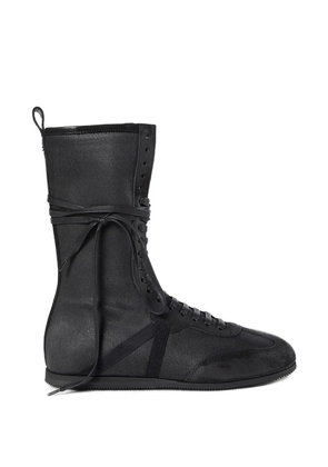 Ann Demeulemeester high-tops boxing boots - Black