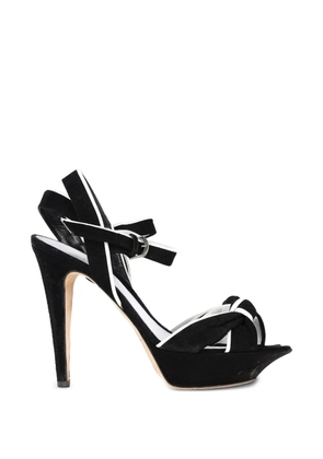 Sergio Rossi Vintage bow detail platform heeled sandals - Black