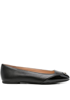 LIU JO patent-toe ballet flats - Black