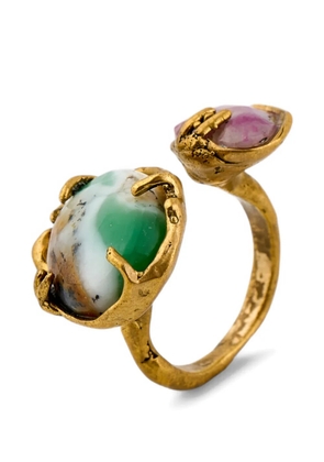 Mineral Weather by Olhovsky double-stoned ring - Gold