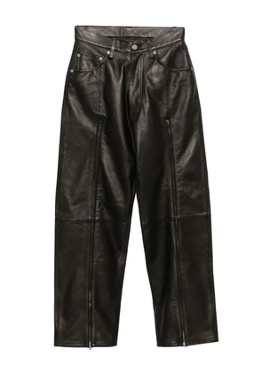 Yoke leather trousers - Brown