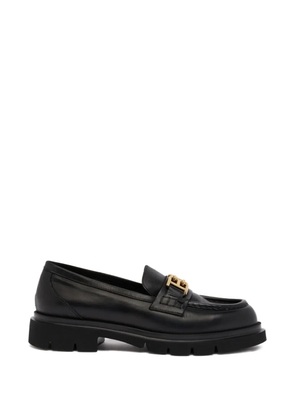 Bally Walidy leather logo hardware loafers - Black