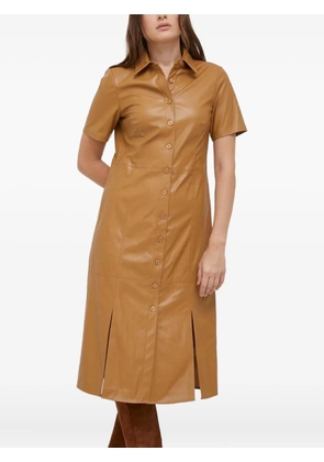DKNY short-sleeved midi dress - Brown