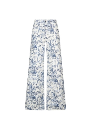 LIU JO printed flared jeans - White
