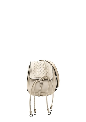 Bottega Veneta Pre-Owned 2012-2026 Nappa Intrecciato Double Sided Flap crossbody bag - White