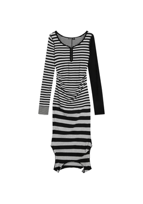 Open YY striped convertible hook top - Black