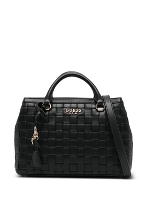 GUESS USA Sandy tassel grid tote bag - Black