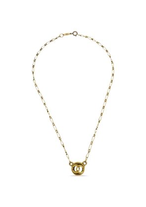 CHANEL Pre-Owned 1982 logo-medallion necklace - Gold