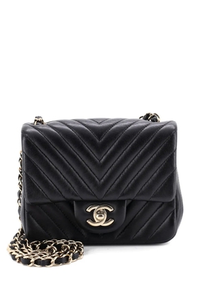 CHANEL Pre-Owned Square Classic Single Flap Bag Chevron Lambskin Mini crossbody bag - Black