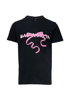 Black Score printed T-shirt