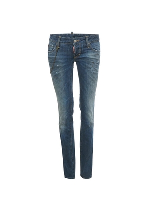 DSQUARED2 denim distressed slim fit jeans - Blue