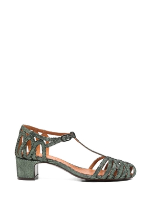 Chie Mihara U-nenu cut-out heeled sandals - Green