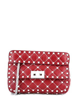 Valentino Garavani Pre-Owned Free Rockstud Spike Flap Bag Quilted Leather Small shoulder bag - Red