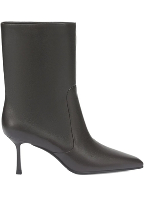 POTAMY leather heeled ankle boots - Brown