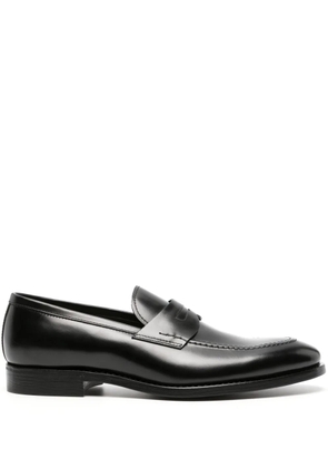 Henderson Baracco penny-slot leather loafers - Black