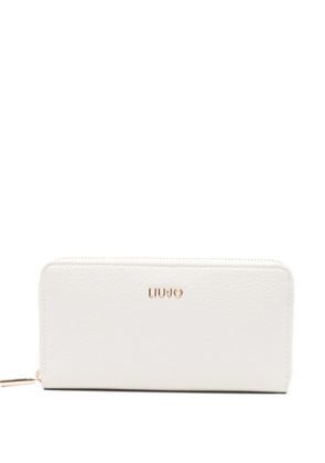 LIU JO logo-plaque zip wallet - Neutrals