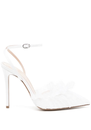 Andrea Wazen Franca 105mm lace pumps - White