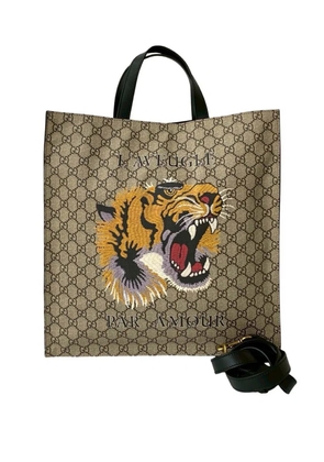 Gucci Pre-Owned 2016-2025 GG Supreme LAveugle Par Amour Tote satchel - Brown