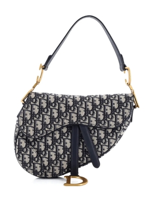 Christian Dior Pre-Owned Saddle Handbag Oblique Canvas Medium shoulder bag - Blue