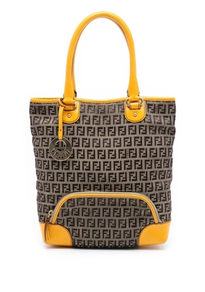 Fendi Pre-Owned 2000-2010 Zucchino Canvas Chef Front Pocket Shopping tote bag - Brown