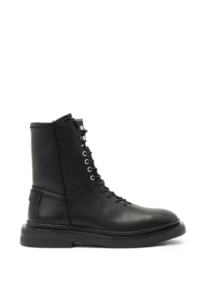 AllSaints Escher lace-up zip combat boots - Black