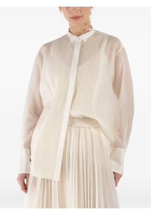 GIA STUDIOS pleated long-sleeve shirt - Neutrals