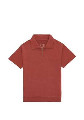 Fortela zip-fastening short-sleeve polo shirt - Red