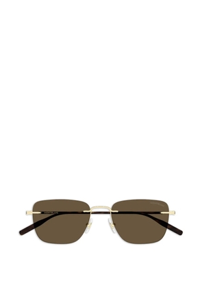 Montblanc square-frame sunglasses - Brown