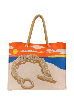 Hermès Pre-Owned 2023-2025 Toile Escale a la Plage Beach Bag tote bag - Brown