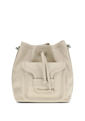 Pierre Hardy maxi Alpha Day drawstring flap bucket bag - Neutrals
