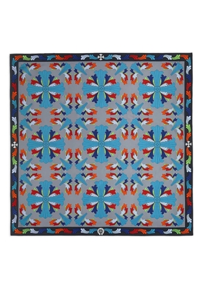 Chrome Hearts Ceiling floral-print scarf - Grey
