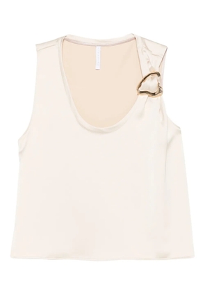 IMPERIAL buckle-detail sleeveless top - Neutrals