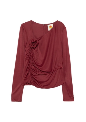 FARM Rio floral-embellished blouse - Red