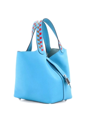 Hermès Pre-Owned Picotin Lock Bag Tressage Epsom PM bucket bag - Blue