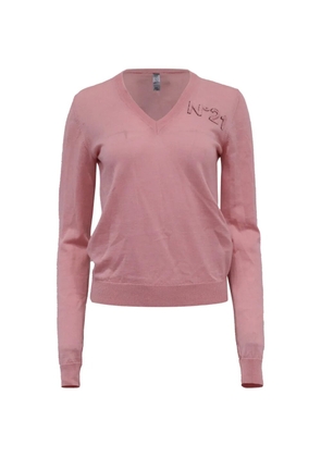Nº21 V-neck logo-detail sweater - Pink
