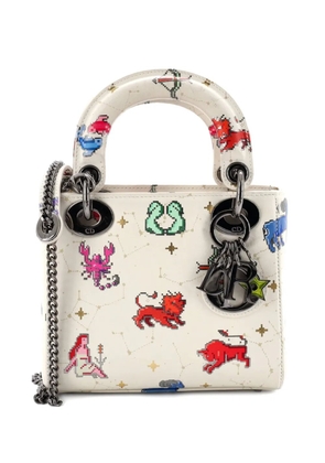 Christian Dior Pre-Owned Lady Dior Bag Pixel Zodiac Printed Calfskin Mini shoulder bag - Neutrals