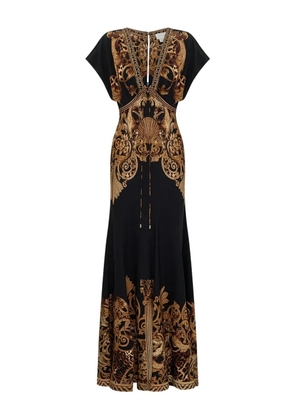 Camilla V-neck maxi dress - Black
