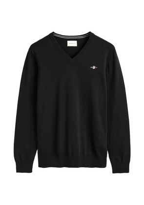 Gant V-neck logo sweater - Black