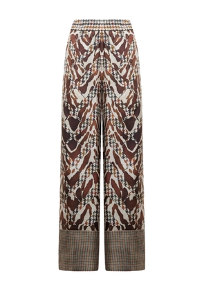 Pierre-Louis Mascia houndstooth-pattern trousers - Brown