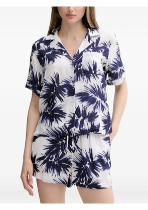 DKNY leaf-print pajama set - White